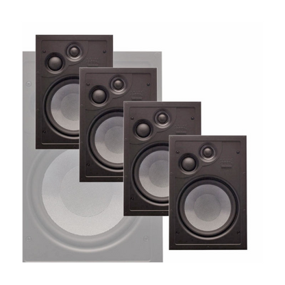 Phase Technology 8" 3-way Ceiling Speaker Master Pack (4 units)